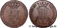 ESPAGNE - CATALOGNE 6 Quartos frappe au nom d’Isabelle II / écu de Cat ESPAGNE - CATALOGNE Catalogne 1837 (32mm, 13,96g, 12h) -