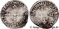 FRANCE Quart d'écu, croix de face HENRI III Nantes 1583 (28,5mm, 9,51g, 2h) -