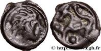 FRANCE Potin à la tête “d’indien” SÉNONS (région de Sens) Sens (89) c. avant 52 AC. (18mm, 5,26g, 3h) -