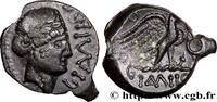 FRANCE Bronze GIAMILOS à la tête laurée SÉNONS (région de Sens) c. avant 52 AC. (15mm, 3,37g, 5h) -