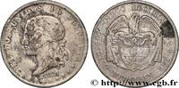 COLOMBIE 5 Decimos Etats Unis de Colombie COLOMBIE Medellin 1878 (30mm, 12,16g, 6h) -