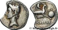 LES JULIO-CLAUDIENS (27 avant J.C. à 69 après J.C. Denier AUGUSTE Gaule, Nîmes 19-18 AC. (19mm, 3,17g, 6h) -
