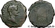 LES JULIO-CLAUDIENS (27 avant J.C. à 69 après J.C. As à l'autel de Lyon TIBÈRE Lyon c. 12-14 AD. (27mm, 10,82g, 6h) -