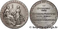 FRANCE Médaille, Compagnie Universelle du Canal maritime ÉGYPTE - CANAL DE SUEZ 1869 (42mm, 40,92g, 12h) -