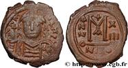 L'EMPIRE D'ANASTASE À MAURICE TIBÈRE (491-602) Follis MAURICE TIBÈRE Nicomédie 594-595 (31mm, 10,80g, 6h) -