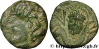 FRANCE Bronze au cheval et à la tête de face AMBIENS (Région d'Amiens) Amiens (80) c. 60-40 AC. (15mm, 2,41g, 4h) -