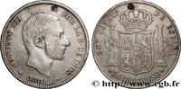 PHILIPPINES 50 Centimos de Peso Alphonse XII PHILIPPINES Manille 1881 (23mm, 12,80g, 12h) -