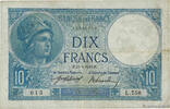 FRANCE 10 Francs MINERVE FRANCE 10 Francs MINERVE 1916 TB+ -