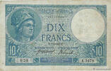 FRANCE 10 Francs MINERVE FRANCE 10 Francs MINERVE 1917 TB -