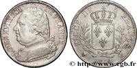 FRANCE 5 francs Louis XVIII, buste habillé LOUIS XVIII Perpignan 1814 (37mm, 24,99g, 6h) -