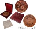FRANCE Médaille, Fédération nationale des entreprises à c ENTREPRISES 1953 (79,5mm, 253,49g, 12h) -