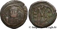 L'EMPIRE D'ANASTASE À MAURICE TIBÈRE (491-602) Follis JUSTINIEN Ier Constantinople 542-543 (38mm, 16,37g, 7h) -