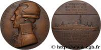 FRANCE Médaille, Paquebot M. S. Lafayette MER ET MARINE : PAQUEBOTS, NAVIRES, BATEAUX 1930 (67,5mm, 151,12g, 12h) -