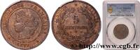 FRANCE 5 centimes Cérès TROISIÈME RÉPUBLIQUE Paris 1877 (25mm, 5g, 6h) -