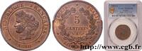 FRANCE 5 centimes Cérès TROISIÈME RÉPUBLIQUE Paris 1880 (25mm, 5g, 6h) -