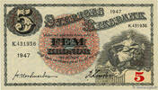 SUÈDE 5 Kronor SUÈDE 5 Kronor 1947 pr.NEUF -