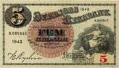 SUÈDE 5 Kronor SUÈDE 5 Kronor 1943 SUP+ -