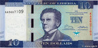 LIBÉRIA 10 Dollars LIBÉRIA 10 Dollars 2016 NEUF -