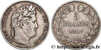 FRANCE 5 francs IIIe type Domard LOUIS-PHILIPPE Ier Bordeaux 1847 (37mm, 24,70g, 6h) -
