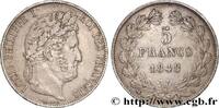 FRANCE 5 francs IIIe type Domard LOUIS-PHILIPPE Ier Strasbourg 1848 (37mm, 24,90g, 6h) -