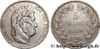 FRANCE 5 francs, IIIe type Domard LOUIS-PHILIPPE Ier Bordeaux 1848 (37,2mm, 24,86g, 6h) -