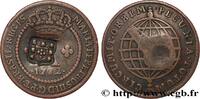 BRÉSIL - PRINCE JEAN REGENT 20 Réis contremarqué sur une 10 Réis de 1782 BRÉSIL - PRINCE JEAN REGENT Lisbonne (1809) (31mm, 6,98g, 12h) -