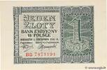POLOGNE 1 Zloty POLOGNE 1 Zloty 1941 SUP+ -