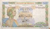FRANCE 500 Francs LA PAIX FRANCE 500 Francs LA PAIX 1940 TB+ -
