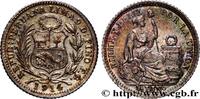 PÉROU 1/2 Dinero “Liberté” PÉROU Lima 1914 (15mm, 1,27g, 6h) -
