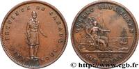 CANADA 2 Sous (1 Penny) Province du Bas Canada Québec Ban CANADA Boulton & Watt 1852 (34mm, 18,59g, 12h) -