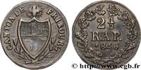 SUISSE - CANTON DE FRIBOURG 2 1/2 Rappen - Canton de Fribourg SUISSE - CANTON DE FRIBOURG 1846 (18mm, 1,06g, 6h) -