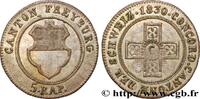 SUISSE - CANTON DE FRIBOURG 5 Rappen - Canton de Fribourg SUISSE - CANTON DE FRIBOURG 1830 (22mm, 1,41g, 6h) -