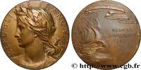 FRANCE Médaille, Ligue maritime coloniale française, Réga MER ET MARINE : PAQUEBOTS, NAVIRES, BATEAUX 33 - Arcachon 1921 (39,5mm, 30,42g, 12h) -