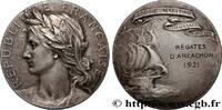 FRANCE Médaille, Ligue maritime coloniale française, Réga MER ET MARINE : PAQUEBOTS, NAVIRES, BATEAUX 33 - Arcachon 1921 (40,5mm, 30,77g, 12h) -