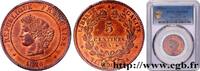 FRANCE 5 centimes Cérès TROISIÈME RÉPUBLIQUE Paris 1876 (25mm, 5g, 6h) -