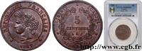 FRANCE 5 centimes Cérès TROISIÈME RÉPUBLIQUE Paris 1887 (25mm, 5g, 6h) -