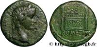 LES JULIO-CLAUDIENS (27 avant J.C. à 69 après J.C. As à l'autel de Lyon TIBÈRE Lyon c. 12-14 AD. (23mm, 10,14g, 12h) -