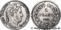 FRANCE 1 franc Louis-Philippe, couronne de chêne LOUIS-PHILIPPE Ier Paris 1839 (23mm, 4,91g, 6h) -