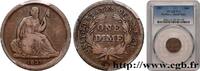 ÉTATS-UNIS D'AMÉRIQUE 1 Dime Liberté assise ÉTATS-UNIS D'AMÉRIQUE Philadelphie 1837 (17,9mm, 2,67g, 6h) -