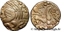 FRANCE Hémistatère au loup, joue tatouée AULERQUES ÉBUROVICES (Région d'Évreux) Évreux (27) c. 60-50 AC. (17,5mm, 3,10g, 10h) -