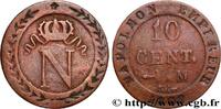 FRANCE Faux de 10 cent. à l'N couronnée PREMIER EMPIRE Toulouse 1808 (19mm, 1,68g, 6h) -