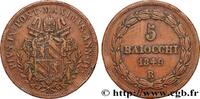 VATICAN ET ÉTATS PONTIFICAUX 5 Baiocchi au nom de Pie IX an IV VATICAN ET ÉTATS PONTIFICAUX Rome 1849 (39,mm, 38,82g, 6h) -
