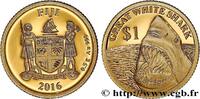 FIDJI 1 Dollar Proof Grand Requin Blanc FIDJI 2016 (11mm, 0,50g, 12h) -