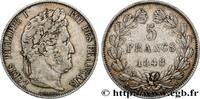 FRANCE 5 francs, IIIe type Domard LOUIS-PHILIPPE Ier Bordeaux 1848 (37,2mm, 24,86g, 6h) -