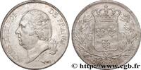 FRANCE 5 francs Louis XVIII, tête nue LOUIS XVIII Paris 1822 (37,21mm, 25,04g, 6h) -