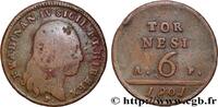 ITALIE - ROYAUME DE NAPLES 6 Tornesi Ferdinand IV, Roi des deux Siciles ITALIE - ROYAUME DE NAPLES 1801 (34mm, 18,72g, 6h) -