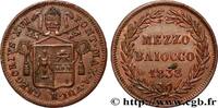 VATICAN ET ÉTATS PONTIFICAUX 1/2 Baiocco Grégoire XVI an VIII VATICAN ET ÉTATS PONTIFICAUX Rome 1838 (23,50mm, 4,88g, 6h) -