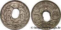 FRANCE 5 centimes Lindauer, petit module, double perforat TROISIÈME RÉPUBLIQUE 1936 (17mm, 2g, 6h) -