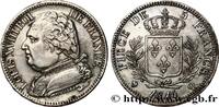 FRANCE 5 francs Louis XVIII, buste habillé LOUIS XVIII Perpignan 1814 (37mm, 24,92g, 6h) -