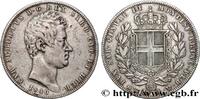 ITALIE - ROYAUME DE SARDAIGNE 5 Lire Charles Albert ITALIE - ROYAUME DE SARDAIGNE Gênes 1840 (37mm, 24,74g, 6h) -